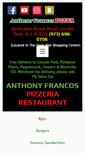 Mobile Screenshot of anthonyfrancospizza.com